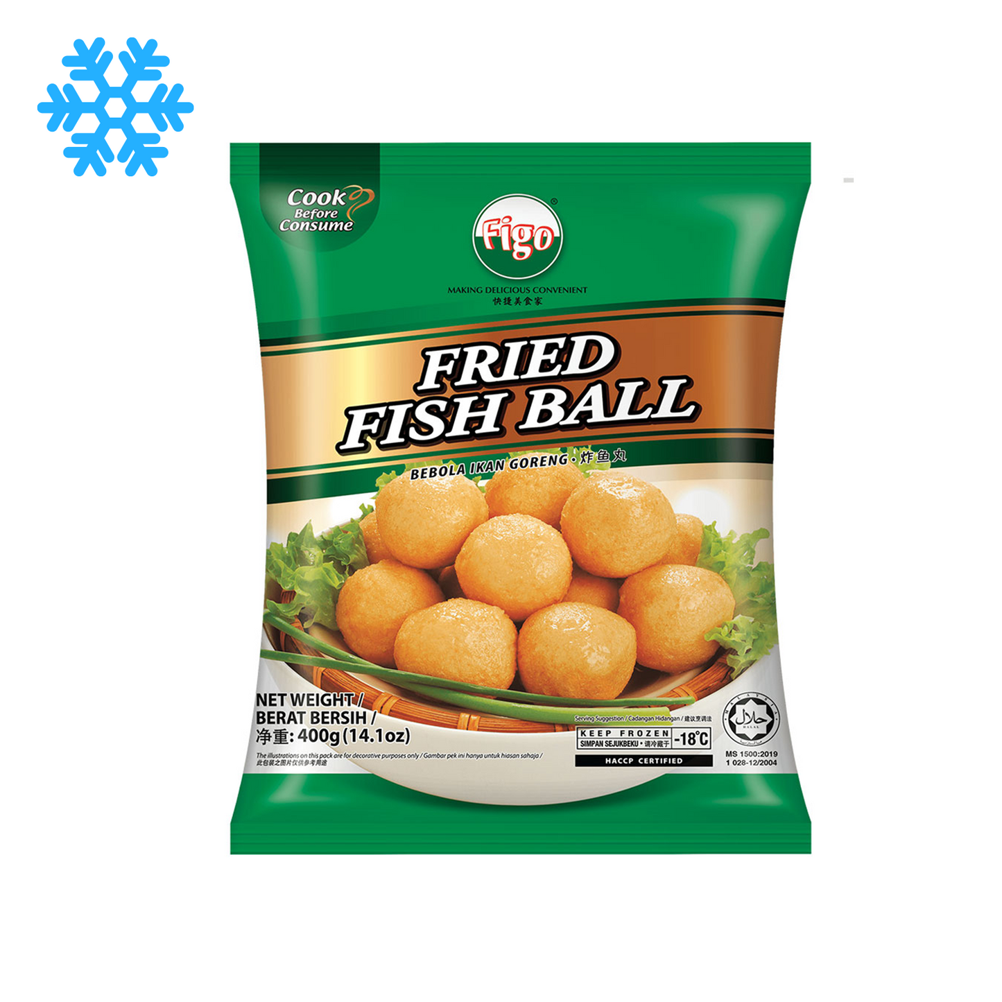 雪藏 ❄ FIGO 炸魚蛋 Fried Fish Balls 400g