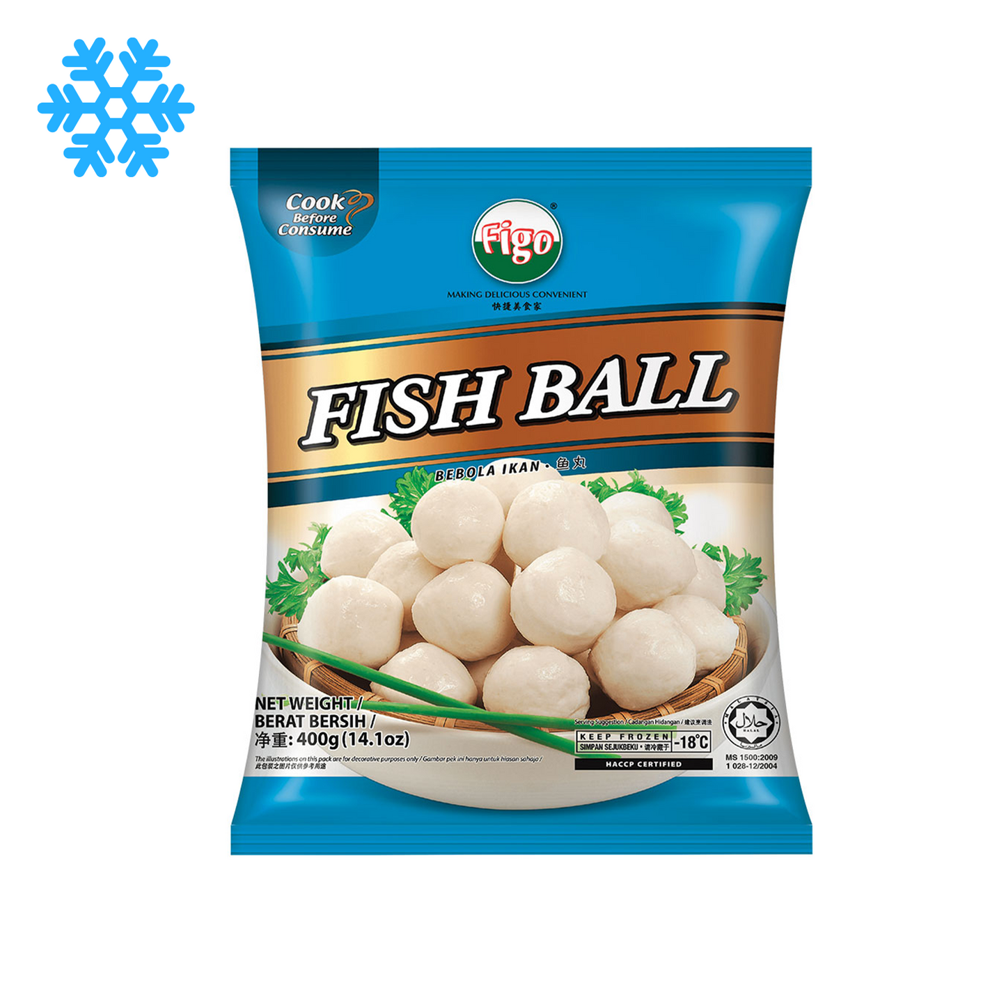 FROZEN ❄ FIGO White Fish Balls 魚蛋 400g