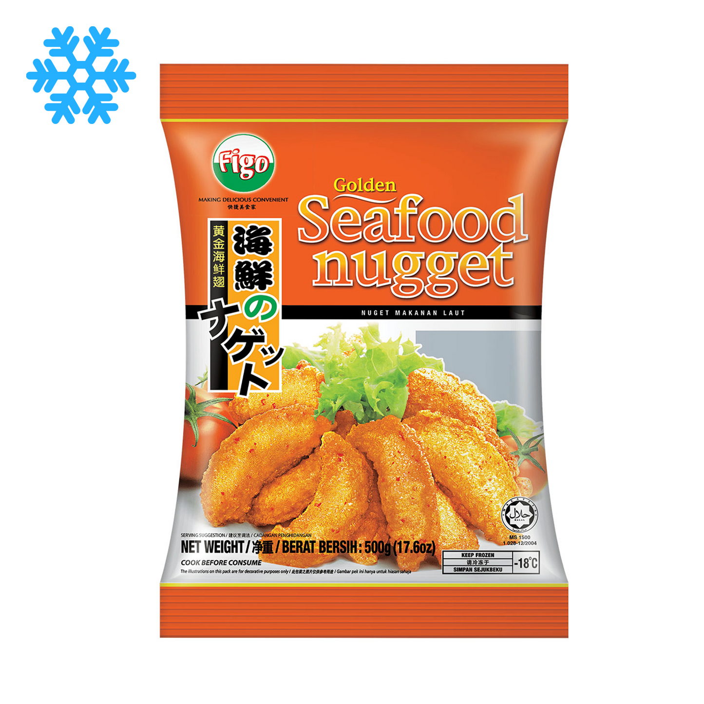 雪藏 ❄ FIGO 海鮮肉塊 Golden Seafood Nugget 500g