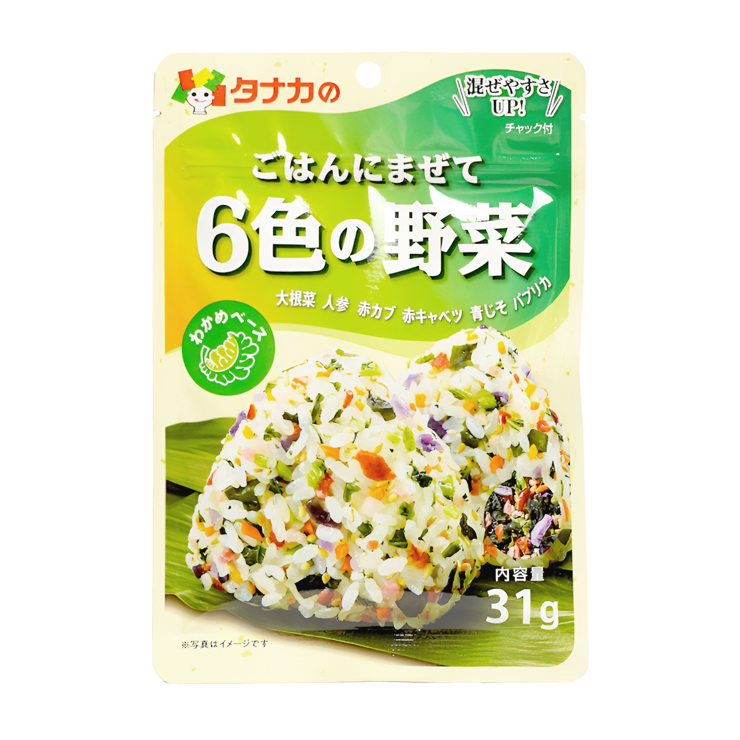 田中日本拌飯料 (6色蔬菜) TANAKA Furikake Rice Topping (6 Colour Vegetable) 31g